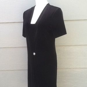SCARLETT  Black Dress 8 M Cocktail Stretch Velvet